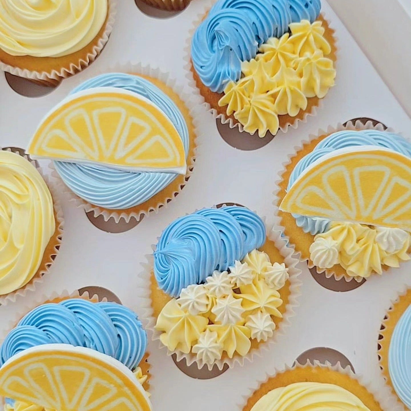Baby Blue Lemon Cupcakes