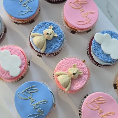 Baby Reveal Cupcakes