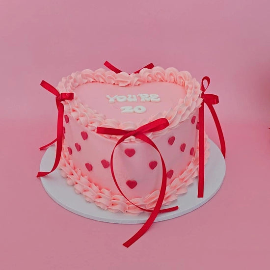 Pink Heart Cake