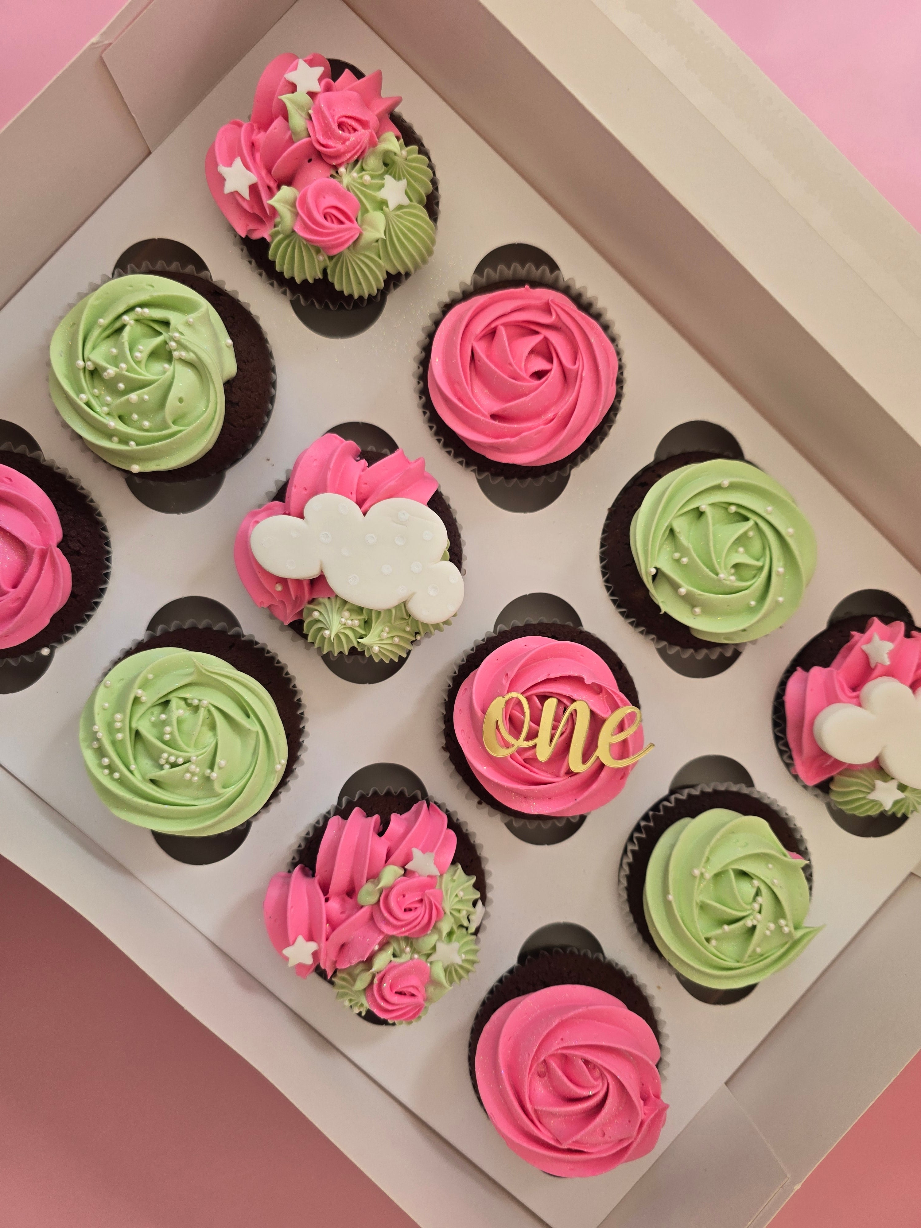 Kids number 1 birthday cupcakes