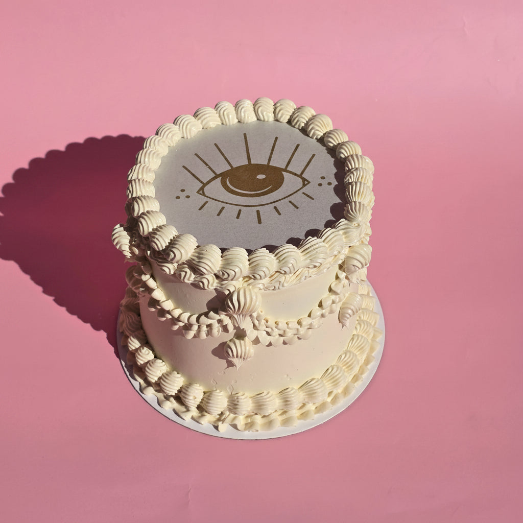 Evil eye burn cake