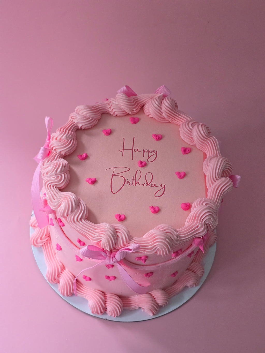 Vintage heart pink cake