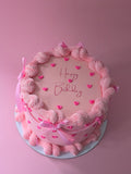 Vintage heart pink cake