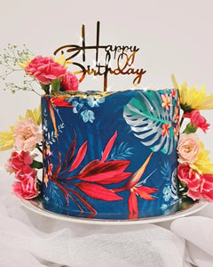 Happy Birthday Cake with topper