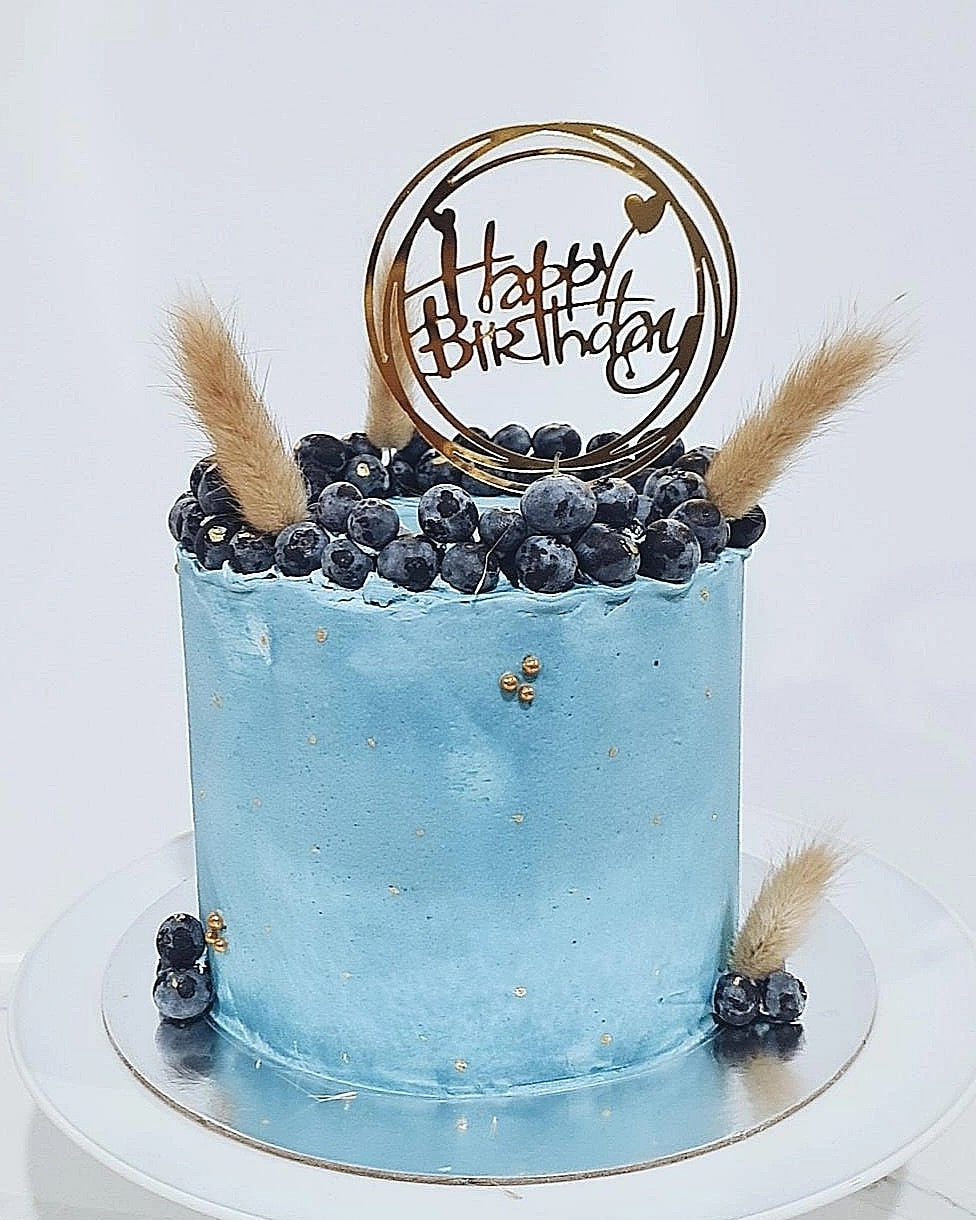 Happy Birthday Cake with topper