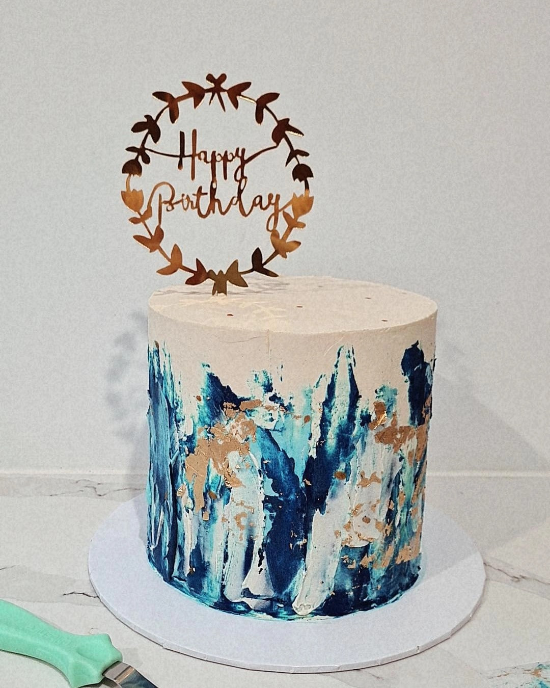 Happy Birthday Cake with topper